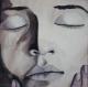 Geschlossene Augen 1 - Ursula Langa - Acryl auf Leinwand - Frauen-Gesichter-Leid-Trauer - Realismus