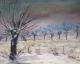 Wintermorgen - peter paint - Acryl auf Leinwand - Schnee-Winter-Morgen - Impressionismus