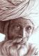 Der Inder - Nicole Zeug - Kohle auf Papier - Kultur-MÃ¤nner - Ethno-Fotorealismus-GegenstÃ¤ndlich-Naturalismus-Realismus