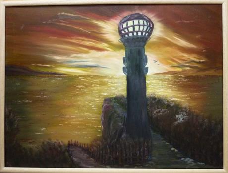 Leuchtturm in der Abendsonne - Marianne Koroll - Array auf Array - Array - Array