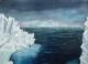 Eisberge bei Nacht - Marianne Koroll - Ãl auf Leinwand - KÃ¼ste-Himmel-Eis-Meer-Abend - Fotorealismus-Realismus