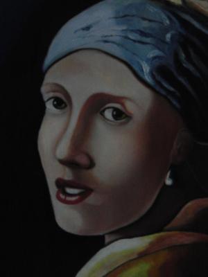 Mädschen mit Perlenohring/frei nach J.Vermeer - Peter David - Array auf Array - Array - 