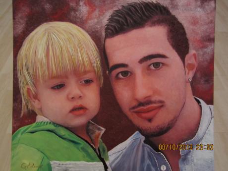 Porträt Kind und junger Mann - Admir Gabela - Array auf  -  - 