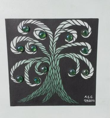 Tree of Green Glasses - Annegret Sigrid Gick - Array auf Array - Array - Array