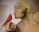 roter Vogel - Ursula Langa - Acryl auf  - Frauen-Tiere - Figuration