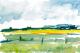 Tarp (Holsteinische Landschaft) - Wolfgang WÃ¤hnelt - Aquarell auf Karton - Himmel-Wiese-Wolken - 