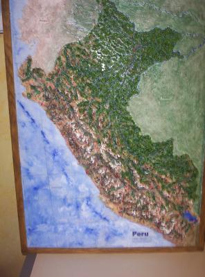 Ein Reliefbild von mir,eine modellierte Landkarte - Ottmar Gebhardt - Array auf  - Array - 