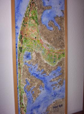 Ausschnitt aus 3D-Reliefbild \Insel Sylt\ - Ottmar Gebhardt - Array auf  - Array - 