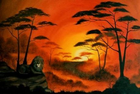 Sonnenuntergang in Afrika - Jana Seidler - Array auf Array - Array - Array