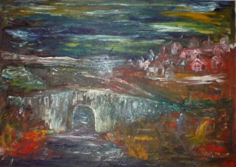 Landschaft mit Brücke - Modern-Artes - Array auf Array - Array - Landschaft mit Brücke - Modern-Artes - Array auf Array - Array -
