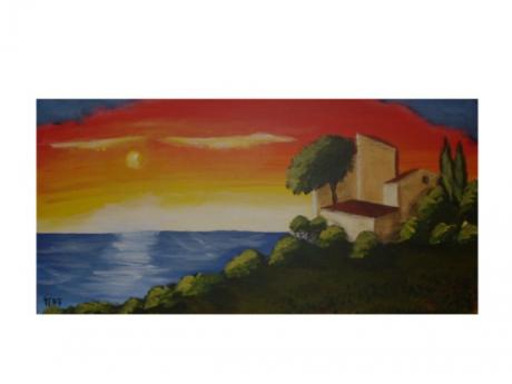 abendlicher meeresblick - iteufl - auf - Array - abendlicher meeresblick - iteufl - auf - Array -