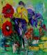BlumenstrauÃ - Bernd Fricke - Ãl auf Leinwand - Blumen-Stillleben - Impressionismus