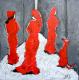---Die roten Vier - Karl-Heinz Schicht - Acryl auf Leinwand - Menschen - Figuration
