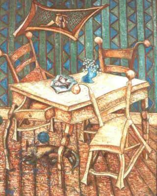 Tisch und Angler (1998) - Franz Graw - Array auf Array - Array - 