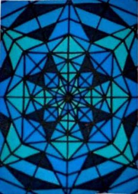 Mosaic Window - Blue (2002) -Kristin S.- -  Kristin S. - Array auf Array - Array - 
