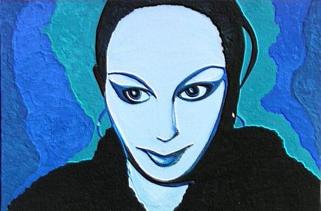 Portrait In Blau -Computerkunst- (2003) -Kristin S -  Kristin S. - Array auf  - Array - 