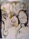 Frau mit Vogel (2002) Helmut Herzog - Helmut Herzog - Aquarell-Acryl-Tinte-Tusche auf Papier - Sonstiges-Frauen - 