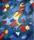 Sonne, Mond und Sterne, alle hab ich gerne! (2000) -  Tan - Mischtechnik-Acryl auf Pappe-Karton - Sonstiges-Sonne - 