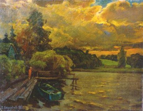 Boat on sundown (1983) Vasilij Belikov -  Vasilij Belikov -  auf  - Array - 