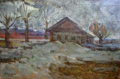 Winter overcast day (1979) Vasilij Belikov -  Vasilij Belikov -  auf  - Array - 