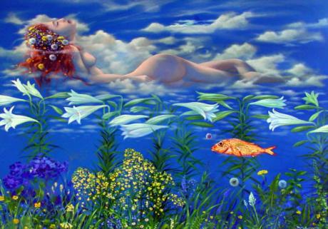 Magic Garden - Der Traum der weißen Lilien - -  di Bolgherese -  auf Array - Array - 