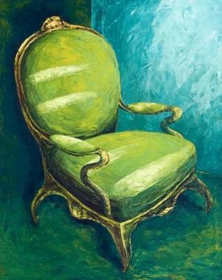grüner Stuhl 1 (2000) - Renate Angelart - Array auf Array - Array - 