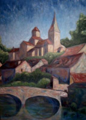 Dorf in der Bourgogne (2003) - Franko Schmidt - Array auf  - Array - 