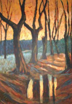 Bäume im Abendhimmel (2005) - Franko Schmidt - Array auf Array - Array - 