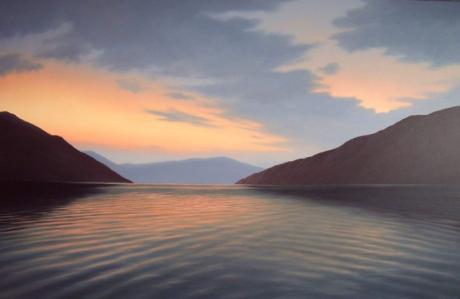 Abendlicher See mit Bergen (2006) - Michael Krähmer -  auf  - Array - 