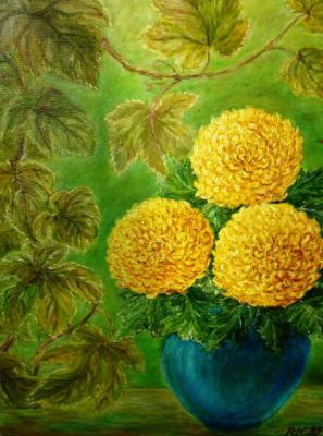 Herbstchrysanthemen (1999) - Renate König - Array auf Array - Array - Array