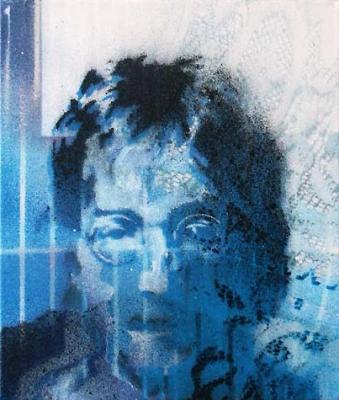 John Lennon-blue (2005) -  joy-art -  auf Array - Array - 
