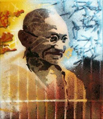 Mahatma Gandhi (2005) -  joy-art -  auf Array - Array - 