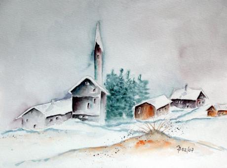 Dorf im Schnee (2007) - Isabel Bär - Array auf Array - Array - 