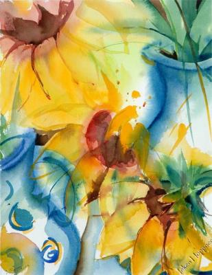 Sonnenblumen mit Krug  - Inken-Susann Höppner - Array auf Array - Array - 