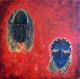 Afrikanische Masken - Marie-Therese Schmahl - Acryl auf Leinwand - Abstrakt - 