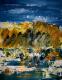 fantasie landschaft - hansgeorg gÃ¶tz - Acryl auf Karton -  - Abstrakt