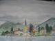 Blick auf Rottach-Egern am Tegernsee - Helmut Ebert - Aquarell auf Papier - Landschaft - Impressionismus