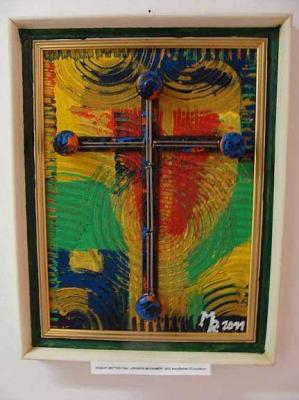 R. MOTTER Titel:KRUZIFIX IM RAHMEN Acryl auf Karto - Robert Motter - auf - Array - R. MOTTER Titel:KRUZIFIX IM RAHMEN Acryl auf Karto - Robert Motter - auf - Array -