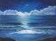 Abend am Meer - Elke Sommer -  auf Leinwand - Himmel-Meer-Wolken - Realismus