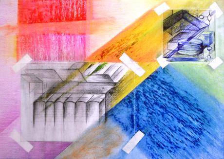 Komposition von Objekten in Farbe - Nagip Naxhije Papazi - Array auf Array -  - Array