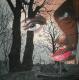 HERBSTFRAU - wanda spirit - Acryl auf Leinwand - Menschen-Mystik-Natur-Herbst - Fotorealismus