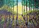 Lichtung im schrÃ¤gen Licht - Max Strammer - Acryl auf Leinwand - Wald-Herbst-Sonne - Expressionismus
