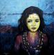 Das Indische MÃ¤dchen - Grazyna Federico - Acryl auf Leinwand - MÃ¤dchen - Realismus