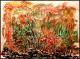 Buschbrand (Pompeji-Reihe) - Max Strammer - Acryl auf Papier - Wald-Feuer - Expressionismus