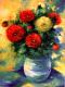 Blumen in der Vase - Julia Peters - Ãl auf Leinwand - Stillleben - 