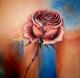 Rose 1 - Helen Lang - Acryl auf Leinwand - Rosen - Impressionismus