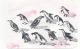 eigene Wege - Pinguine - I. K.-Koch - Aquarell auf Papier - Tiere-Einsamkeit-Sehnsucht-StÃ¤rke - Impressionismus