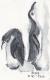 Meinungsverschiedenheit - Pinguine - I. K.-Koch - Aquarell auf Papier - Tiere-Einsamkeit-Harmonie-KÃ¤lte-Ohnmacht-Wut - Impressionismus