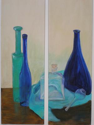 Flaschen in blau - Anke Knoth - Array auf Array - Array - Array