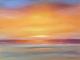 Strandimpression - Renate Dohr - Pastell auf Karton-Pappe - Meer-Sonnenuntergang - 